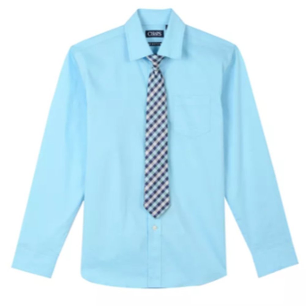 Chaps Shirt and Tie Set, Size 8
